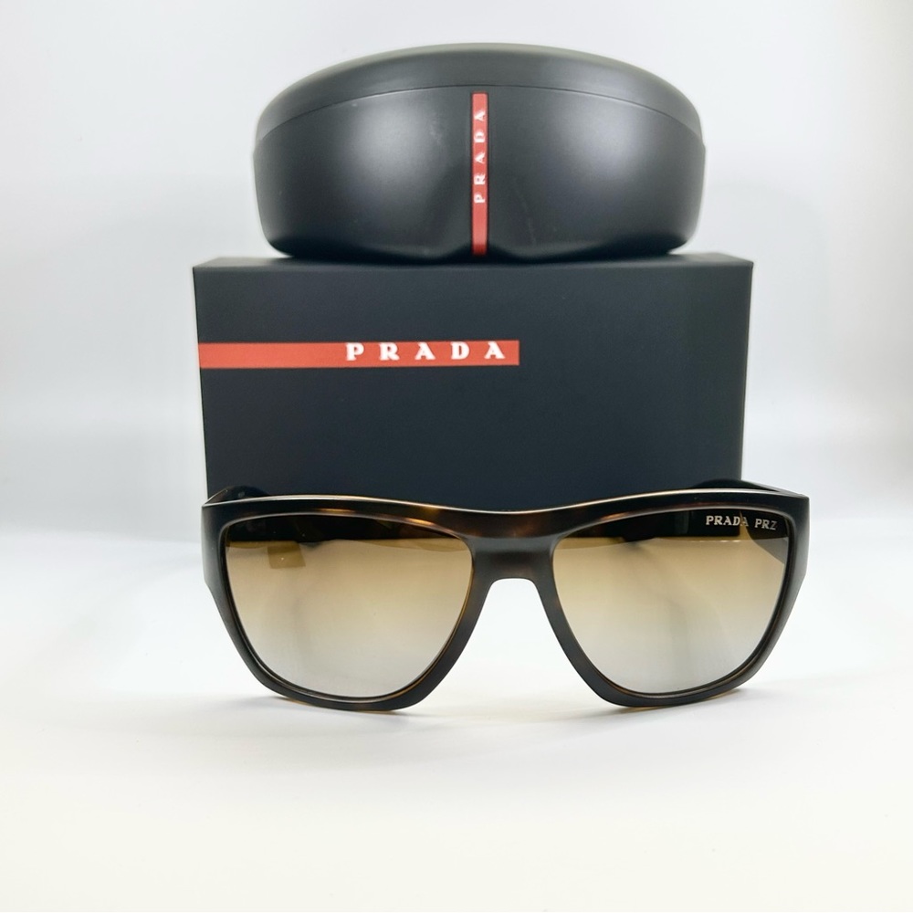 New Prada Linea Rossa 59mm Havanna Brown Womens Square Sunglasses